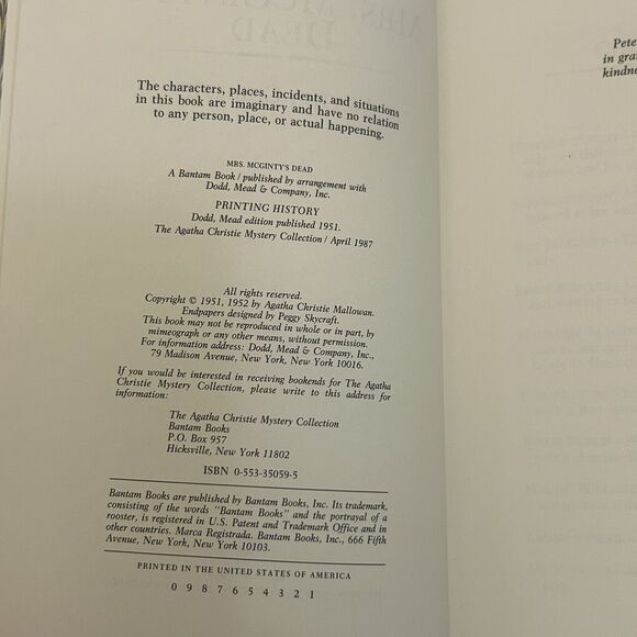 Mrs McGinty’s Dead Agatha Christie Mystery Collection Book Leatherette HC 1987 - Picture 6 of 8